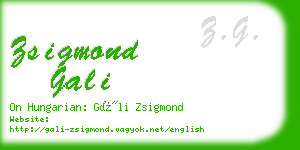 zsigmond gali business card